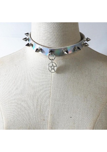 Wt 1 Adet Gotik O-Yuvarlak Başak Gerdanlık Yaka Kadın Koşum Gerdanlık Kolye Kadınlar Için Punk Deri Tasma Kolye Gotik Takı (Yurt Dışından)