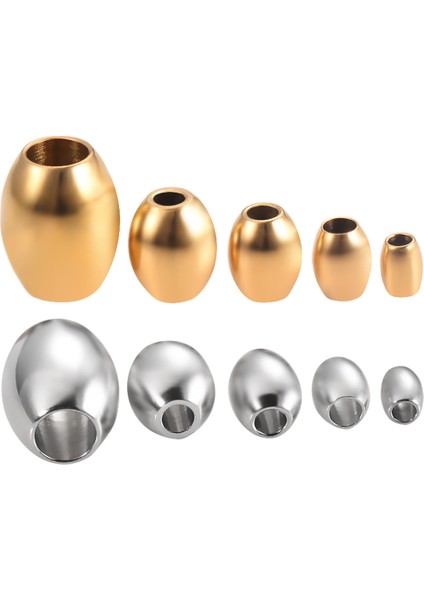 8X10 Tarzı Altın Lot Paslanmaz Çelik Oval Spacer Boncuk Metal Gevşek Boncuk Dıy Bilezik Kolye Takı Yapımı Aksesuarları Bulgular (Yurt Dışından) modelleri