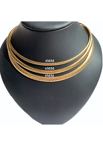 8MM45CM Tarzı Altın Usenset Kadın Gerdanlık Paslanmaz Çelik Takı Kolye Charm Yaka Altın Gümüş Renk Yılan Zincir Kızlar Için (Yurt Dışından) fırsatları