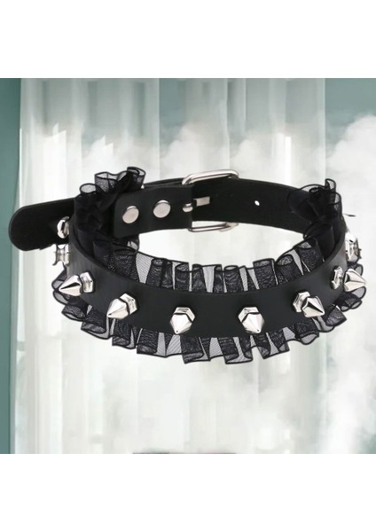 XQ-242 Koyu Goth Tarzı Abartılı Prenses Yaka Gotik Aksesuarlar Siyah Deri Dantel Gerdanlık Vintage Lolita Kolye Estetik Zincir (Yurt Dışından) indirimleri