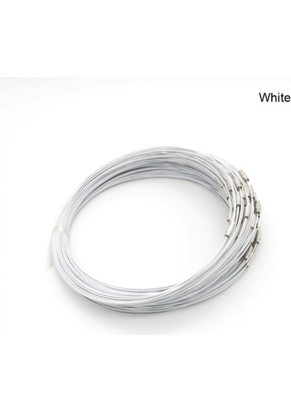 Beyaz Lot Paslanmaz Çelik Kordon Halat Zincir 1mm Halka Şeklindeki Vida Kadın Tel Gerdanlık Kolye Dıy Takı Bulguları Kabloları (Yurt Dışından)