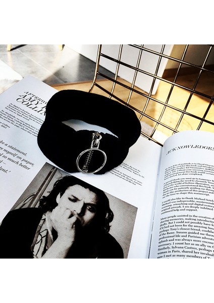 No.2 Boyutu Sonbahar ve Kış Boyun Zinciriavrupa ve Amerikan Moda Kısa Kolye Kolay Düğme Fermuarlı Pamuk Ipliği Streç Yakakadınlar (Yurt Dışından)