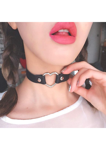 No.24 Boyutu Gotoker Kolye Kadın Kızlar Perçin Deri Kolye Kaya Kpop Punk Boyun Tasmaları Siyah Gerdanlık Kolye Serin Yaka (Yurt Dışından) fırsatları