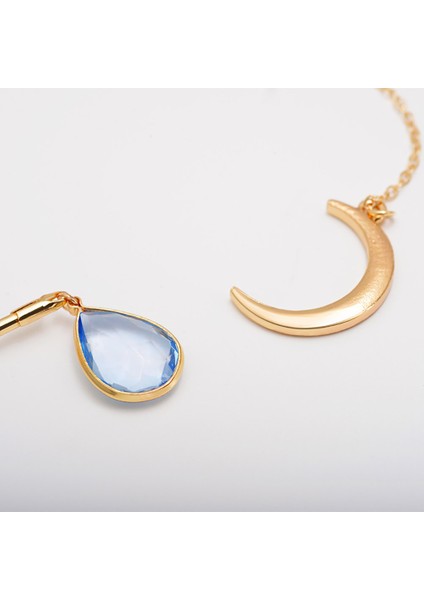 Maa-Oe Bohem Kristal Kolye Kolye Wome Yeni Ay Su Damlacıkları Kolye Collier Bildirimi Takı N425 (Yurt Dışından) modelleri