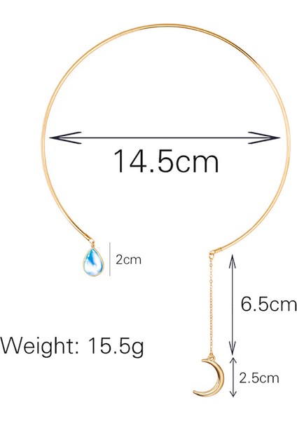 Maa-Oe Bohem Kristal Kolye Kolye Wome Yeni Ay Su Damlacıkları Kolye Collier Bildirimi Takı N425 (Yurt Dışından) fırsatları