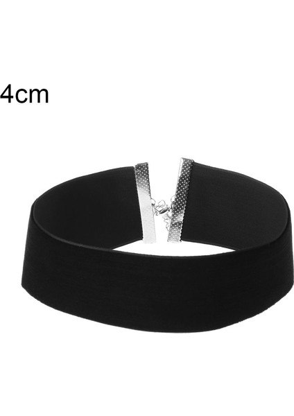 4cm Goth Siyah Kadife Gerdanlık Kolye Gotik Tarzı Halat Kadın Boyun Decoratioocker Takı Kız Kpop Için Boyunluk Üzerinde (Yurt Dışından)