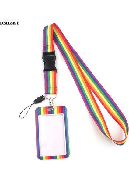 No.7 Boyutu MD138 Dmlsky Gökkuşağı Tarzı Kart Sahipleri Kılıf Telefon Anahtar Rozeti Kamera USB Tutucular Boyun Halat Eşcinsel Aşk Ipi Anahtarlık ile (Yurt Dışından)
