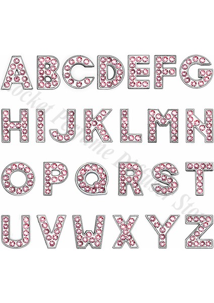 R 1 Adet A-Z 8mm Pembe Tam Taklidi Slayt Harfler Bilezik Yapımı Için Alfabe Dıy Bileklik Pet Yaka Anahtarlık Takı Kadın Hediye (Yurt Dışından)