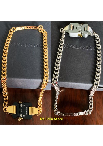 No.1 Boyutu 20FW Alyx Toka Kolye Erkek Kadın Alyx-9sm Logo Charm Kolye Hollow Ajur Harfler Paslanmaz Çelik Zincir Colorfast (Yurt Dışından) fiyatları