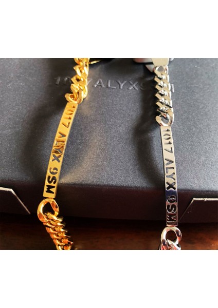 No.1 Boyutu 20FW Alyx Toka Kolye Erkek Kadın Alyx-9sm Logo Charm Kolye Hollow Ajur Harfler Paslanmaz Çelik Zincir Colorfast (Yurt Dışından) modelleri