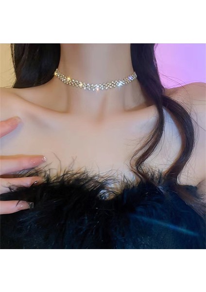 XL376 Moda Tam Taklidi Kolye Bayanlar Geometrik Zarif Narin Kristal Kolye Yeni Düğün Takı Parti Hediye (Yurt Dışından) fiyatları