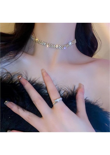 XL376 Moda Tam Taklidi Kolye Bayanlar Geometrik Zarif Narin Kristal Kolye Yeni Düğün Takı Parti Hediye (Yurt Dışından) modelleri