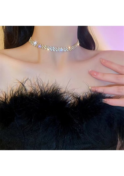 XL376 Moda Tam Taklidi Kolye Bayanlar Geometrik Zarif Narin Kristal Kolye Yeni Düğün Takı Parti Hediye (Yurt Dışından) fırsatları