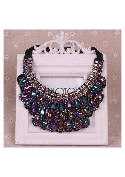 N005BEYAZ Retro Sahte Yaka Gömlek Kısa Kolye Siyah Yaka Düğmesi Dantel Dekore Gerdanlık Kolye Hediye Tasarım Şerit Zincir Yanlış Yaka (Yurt Dışından) fırsatları