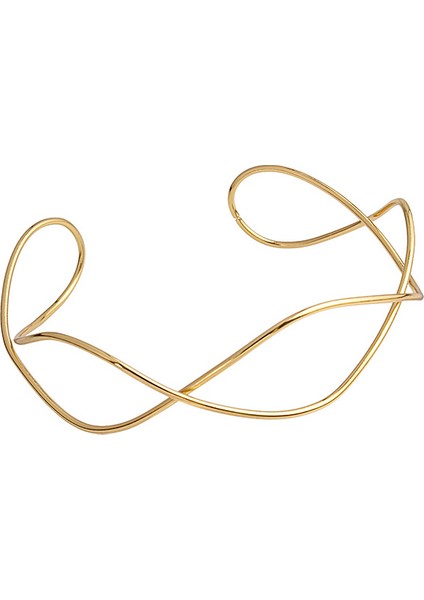 X861-4 Unk Altın Gümüş Renk Tork Gerdanlık Kolye Kadınlar Için Geometrik Metal Yaka Gerdanlık Moda Bildirimi Kolye Collier (Yurt Dışından)