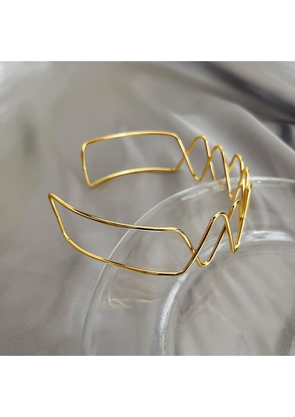 X861-4 Unk Altın Gümüş Renk Tork Gerdanlık Kolye Kadınlar Için Geometrik Metal Yaka Gerdanlık Moda Bildirimi Kolye Collier (Yurt Dışından) fiyatları