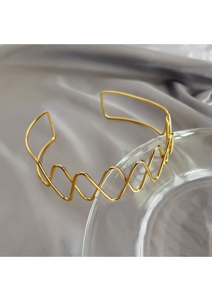 X861-4 Unk Altın Gümüş Renk Tork Gerdanlık Kolye Kadınlar Için Geometrik Metal Yaka Gerdanlık Moda Bildirimi Kolye Collier (Yurt Dışından) modelleri