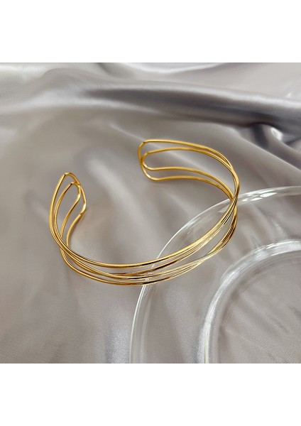 X861-4 Unk Altın Gümüş Renk Tork Gerdanlık Kolye Kadınlar Için Geometrik Metal Yaka Gerdanlık Moda Bildirimi Kolye Collier (Yurt Dışından) indirimleri