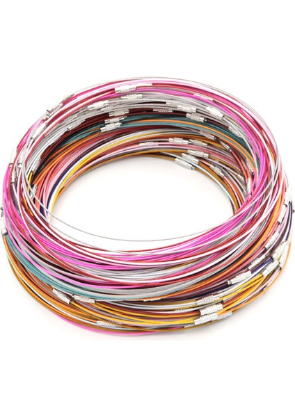 Beyaz Lot Paslanmaz Çelik Kordon Halat Zincir 1mm Halka Şeklindeki Vida Kadın Tel Gerdanlık Kolye Dıy Takı Bulguları Kabloları (Yurt Dışından) modelleri