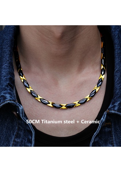 No.10 Boyutu Titanyum Çelik Seramik Enerji Kolye Yaka Germanyum Negatif Iyon Anti-Radyasyon Antioksidan Anti-Yorgunluk Sağlık Kolye (Yurt Dışından) modelleri