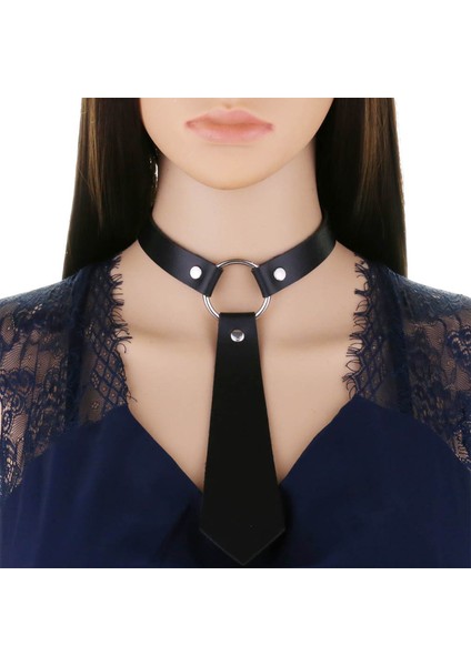 Gri Moda Kadın Deri Kravat Punk Gotik Kravat Yay Gerdanlık Yaka Kolye Ayarlanabilir Metal Toka Serin Kız Aksesuarları Takı (Yurt Dışından) modelleri