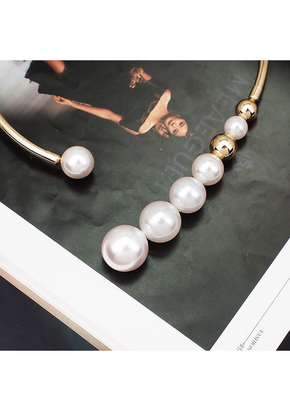 Aa-2 Zarif Metal Tork Simüle Inci Gerdanlık Kolye Kadınlar Takı Bildirimi Kolye Kore Moda Aksesuarları Jewerly (Yurt Dışından) modelleri