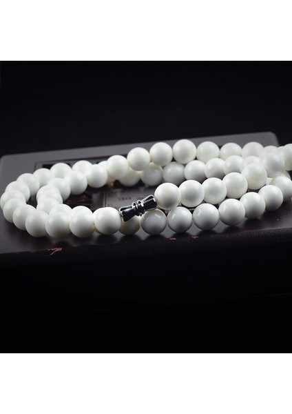 Şifa Doğal Taş Beyaz Kabuk Enerji 8mm Boncuklu Trida A Yoga Kolye Takı Kadınlar Için (Yurt Dışından) fiyatları