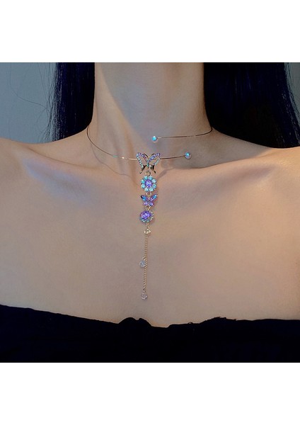 XL347 316L Paslanmaz Çelik Yeni Moda Lüks Takı Interweave Dokuma Takılar Yılan Zincir Gerdanlık Kolye ve Kolye Kadınlar Için (Yurt Dışından)