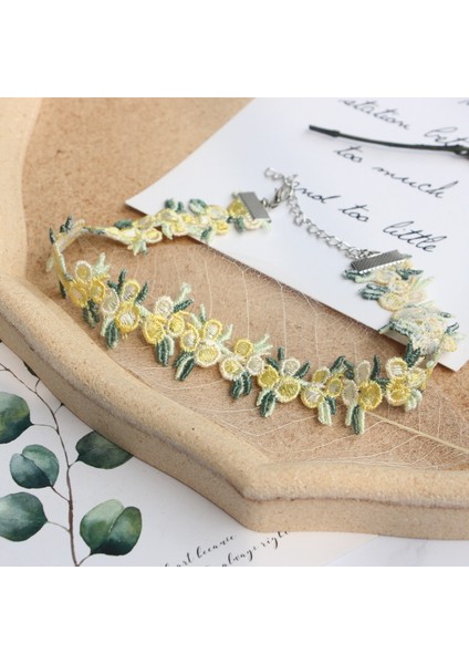 XL294 El Yapımı Köprücük Kemiği Zinciri Süper Peri Oynak Sevimli Kız Dantel Kadın Tatlı Küçük Taze Yeşil Gerdanlık Moda Ince Kolye Kadın (Yurt Dışından)