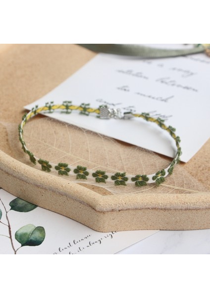 XL294 El Yapımı Köprücük Kemiği Zinciri Süper Peri Oynak Sevimli Kız Dantel Kadın Tatlı Küçük Taze Yeşil Gerdanlık Moda Ince Kolye Kadın (Yurt Dışından) fırsatları