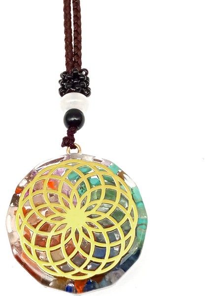 65CM Tarzı No.19 Boyutu Chakela Charm Yedi Çakra Şifa Kolye Kadın Erkek Renkli Doğal Taş Geometrik Kolye Halat Zincir Kolye Moda (Yurt Dışından) modelleri