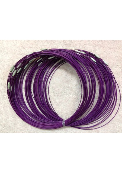 Altın Lot 1mm Koyu Mor Çelik Tel Kablo Kordonu Halat Zincir Gerdanlık Kolye Takı Dıy Bulma 18 "takı Yapımı Aksesuarları (Yurt Dışından) modelleri