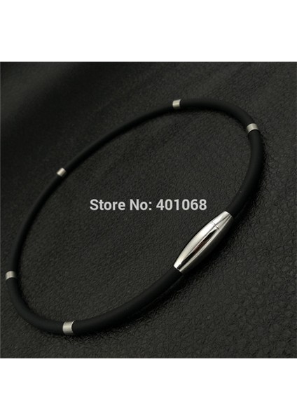 45CM Tarzı Siyah Yüksek Negatif Iyon Enerjisi Silikon Kolye, Germanyum Titanyum Sağlık Spor Kolye, Çok Renkli Manyetik Kolye (Yurt Dışından)