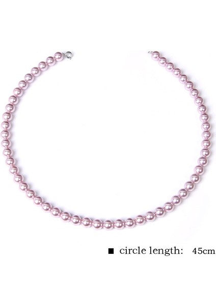 45CM Tarzı Mor Tatlı Su Kabuğu Inci Kolye Takı Sarı Doğal Deniz Kabuğu Inci Chockers Boncuklu Perle Zincirler Takı Hediyeler Kadın Collares (Yurt Dışından)