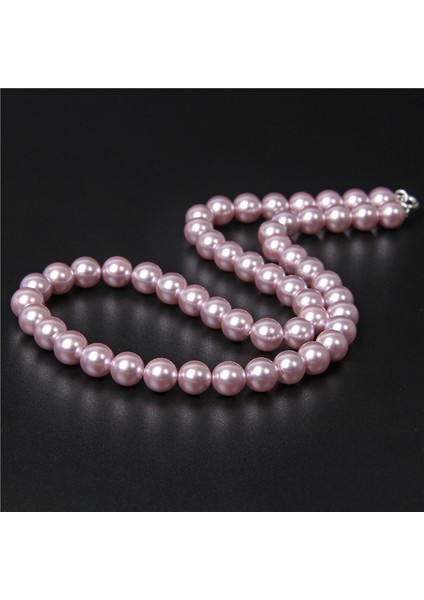 45CM Tarzı Mor Tatlı Su Kabuğu Inci Kolye Takı Sarı Doğal Deniz Kabuğu Inci Chockers Boncuklu Perle Zincirler Takı Hediyeler Kadın Collares (Yurt Dışından)