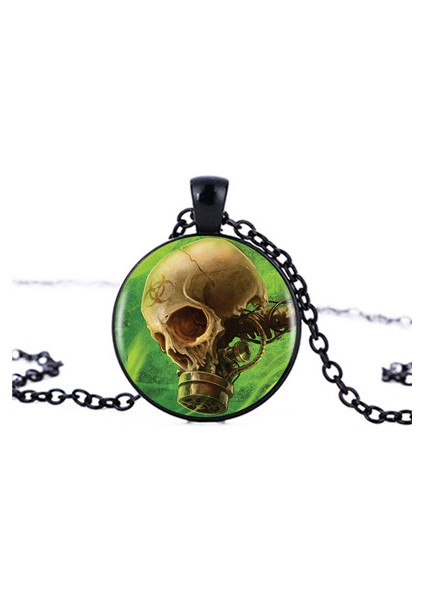 Siyah Stil No.3 Boyutu Biohazard Logo Kolye Kolye Charm Vintage Yuvarlak Siyah Zincir Kolye Kolye Kadın Takı Erkek Elbise Aksesuarları Hz1 (Yurt Dışından)