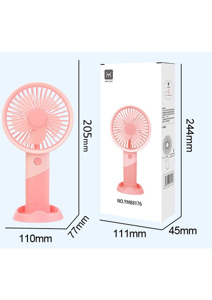 Coverzone Taşınabilir Mini USB Fan  Mini Vantilatör Soğutucu 20CM Mini Fan YM88176