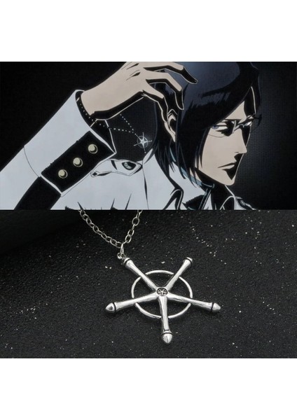 Kırmızı Kahverengi Anime Bleach Kolye Quincy Ishida Uryuu Cosplay Ginrei Gojiaku Muska Alaşım Gerdanlık Zincir Bilezikler Kolye Takı Aksesuarları (Yurt Dışından)