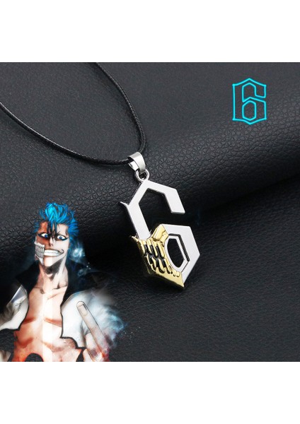 Kırmızı Kahverengi Anime Bleach Kolye Quincy Ishida Uryuu Cosplay Ginrei Gojiaku Muska Alaşım Gerdanlık Zincir Bilezikler Kolye Takı Aksesuarları (Yurt Dışından)