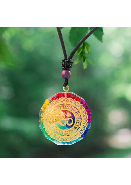 AN168-2 Orgonit Sri Yantra Chakela Enerji Kolye Om Meditasyon Gökkuşağı Kolye Kristal Kuvars Orgon Yoga Meditasyon Kadın Takı (Yurt Dışından) fiyatları