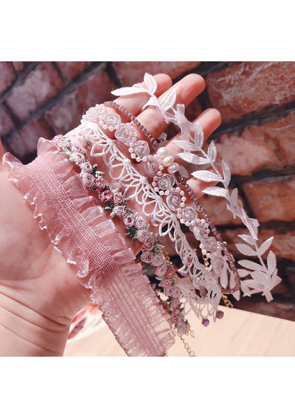 XL-1255 Düğün Nakış Dantel Kolye Kadın Moda Süper Peri Çiçek Klavikula Chaoker Kız Öğrenci Jk Etek Yaka Boyun Zinciri (Yurt Dışından) fiyatları