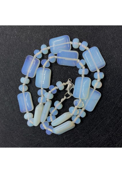 13X18MM Tarzı Opal Doğal Taş Kolye Dikdörtgen Kırmızı Akik Malakit Yarı Değerli Taş Takı Kolye Kadın Yaka Aksesuarları (Yurt Dışından)