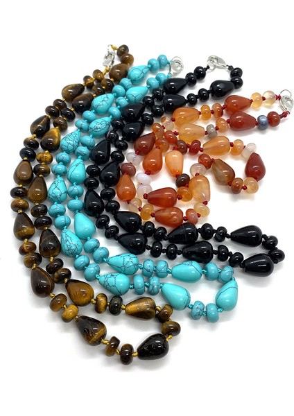 10X14MM Tarzı Sodalit Doğal Taş Kolye Kitap Damla Şeklinde Boncuklu Kaplan Gözü Taş Akik Lapis Lazuli Abaküs Boncuk Kolye Takı Bayanlar Hediyeler (Yurt Dışından) modelleri