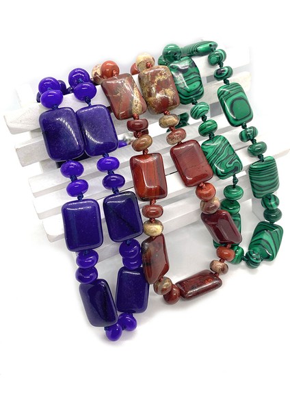 13X18MM Tarzı Opal Doğal Taş Kolye Dikdörtgen Kırmızı Akik Malakit Yarı Değerli Taş Takı Kolye Kadın Yaka Aksesuarları (Yurt Dışından) fırsatları