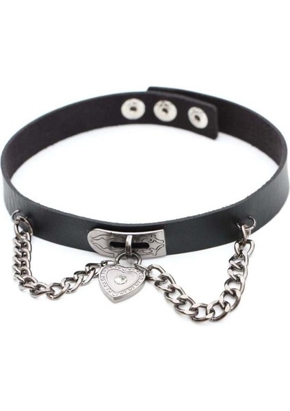 Renk Huımıao Gotik Pu Deri Gerdanlık Yaka Kolye Punk Rock Perçin Damızlık Pentagram Heksagram El Yapımı Kadın Vintage Takı (Yurt Dışından)