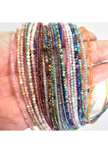 38-40CM Tarzı Morganit mm Yönlü Doğal Taş Boncuk Pembe Kuvars Kristal Lapis Lazuli Turkuaz Mücevher Kolye Parti Bayanlar Hediyeler Için Uygun (Yurt Dışından) modelleri