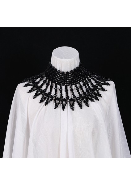 BEYAZ03 Moda Kolye Inci Gelinlik Omuz Zinciri Aksesuarları Kadınlar Takı Için El Yapımı Boncuk Tasarımı (Yurt Dışından) modelleri