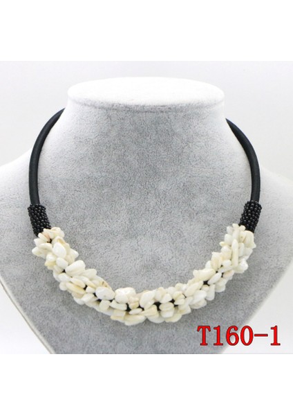T160-1 Yeni 13 Stil Kırmızı Mercan Aventurin Florit Kristal Kabuk Kolye Kadın Gerdanlık Kolye Takı Moda Kolye Kadın (Yurt Dışından)