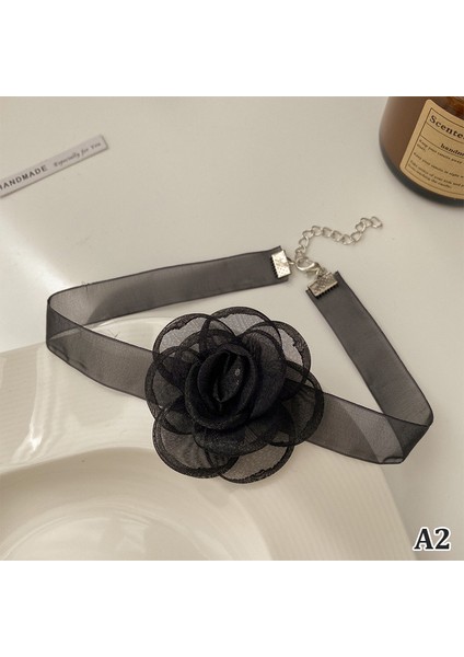 Mavi Hizmetçi Lolita Kız Kolye Dantel Yay Çan Yaka Bilezik Kuyruk Seti Cosplay Kostüm Kolye (Yurt Dışından)