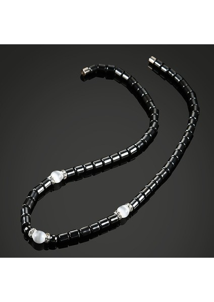 NC22Y0160 Unisex Manyetik Kolye Kadınlar ve Erkekler Için Boncuk Hematit Taş Terapisi Sağlık Mıknatıs Enerji Taş Kolye Unisex Takı (Yurt Dışından) fiyatları